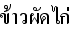 タイ語タイ風チャーハン(鶏肉)